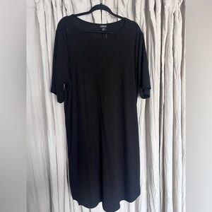 Torrid Black Ribbed Tee Dress